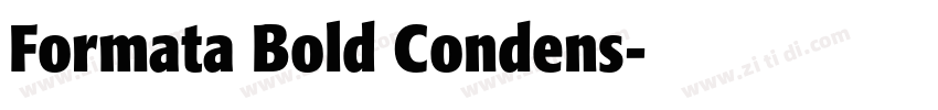 Formata Bold Condens字体转换